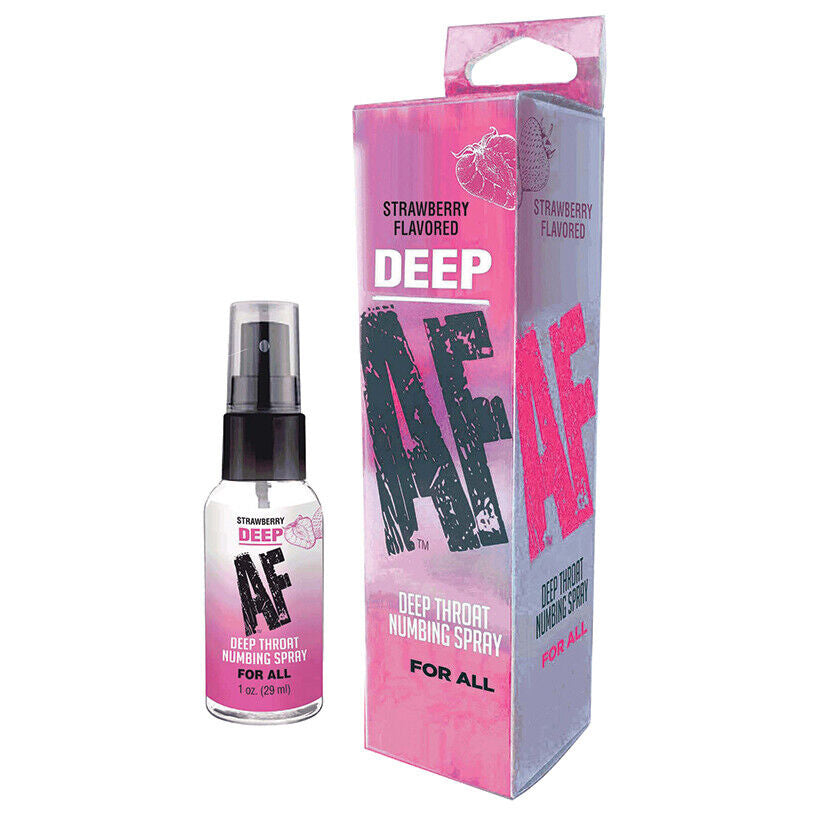 Deep AF Flavored Deep Throat Oral Sex Desensitizing Numb Numbing Spray 1 Oz