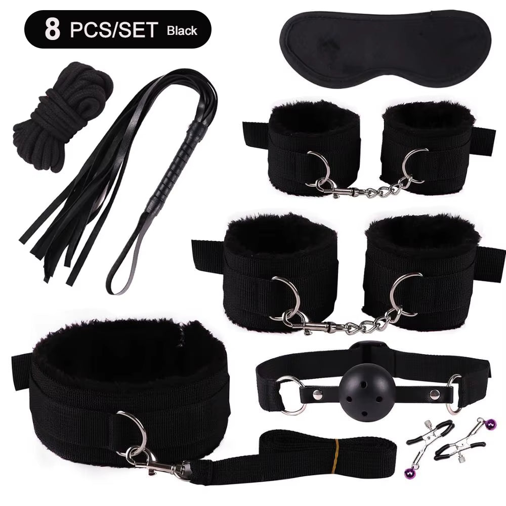 Handcuffs & Ankle Cuffs BDSM Bondage Restraint Set Restraint
