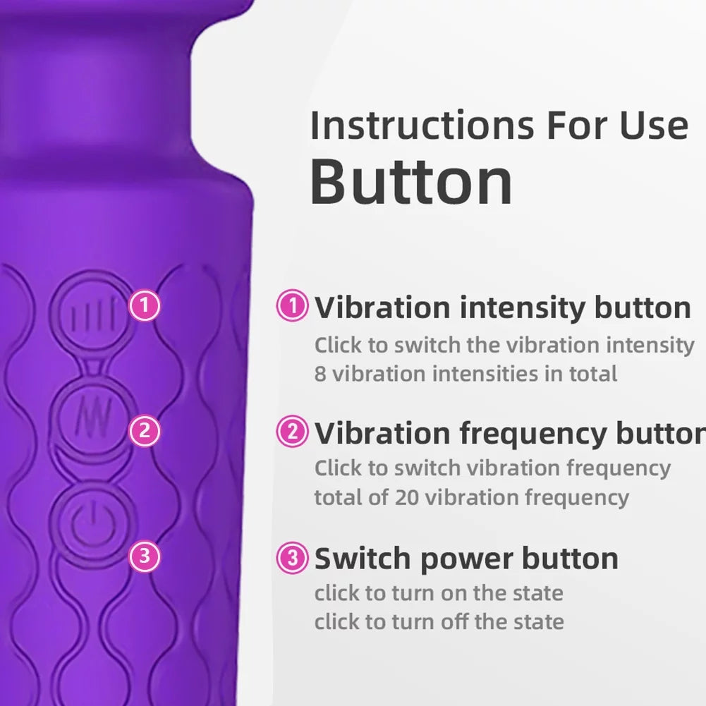Wand Massager Vibrator with 8 Speeds & 20 Vibration Modes