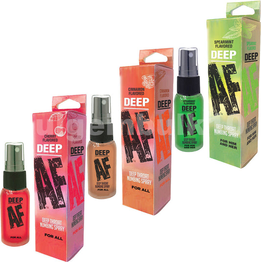 Deep AF Flavored Deep Throat Oral Sex Desensitizing Numb Numbing Spray 1 Oz
