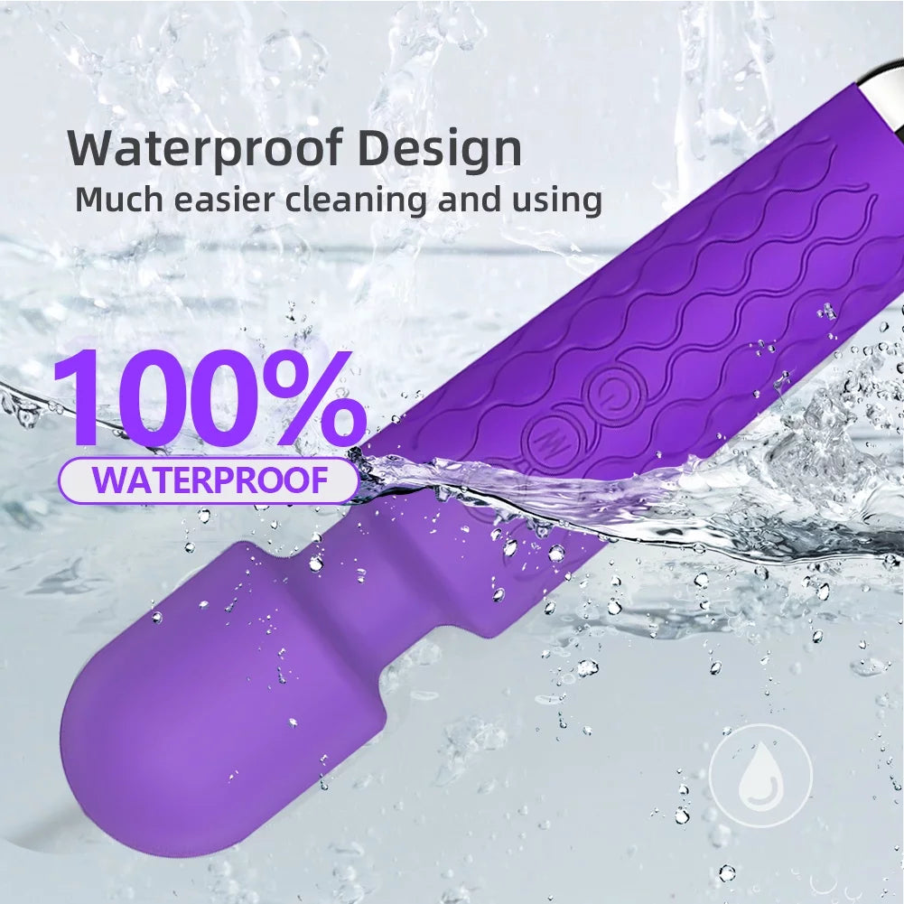Wand Massager Vibrator with 8 Speeds & 20 Vibration Modes