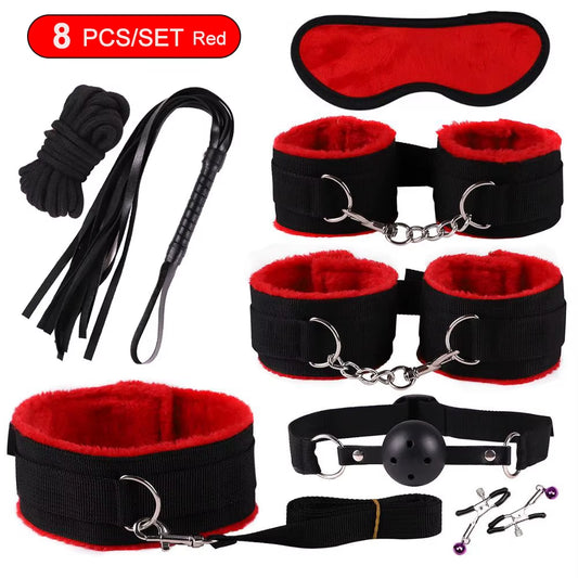 Handcuffs & Ankle Cuffs BDSM Bondage Restraint Set Restraint