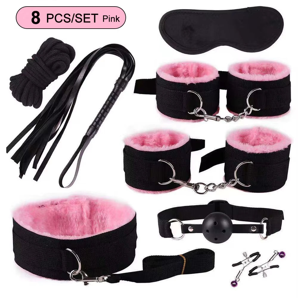 Handcuffs & Ankle Cuffs BDSM Bondage Restraint Set Restraint