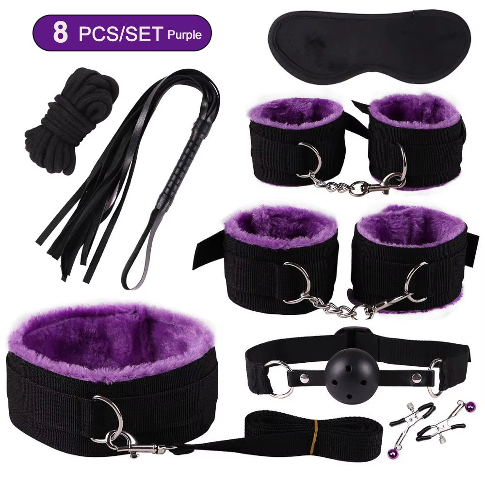 Handcuffs & Ankle Cuffs BDSM Bondage Restraint Set Restraint