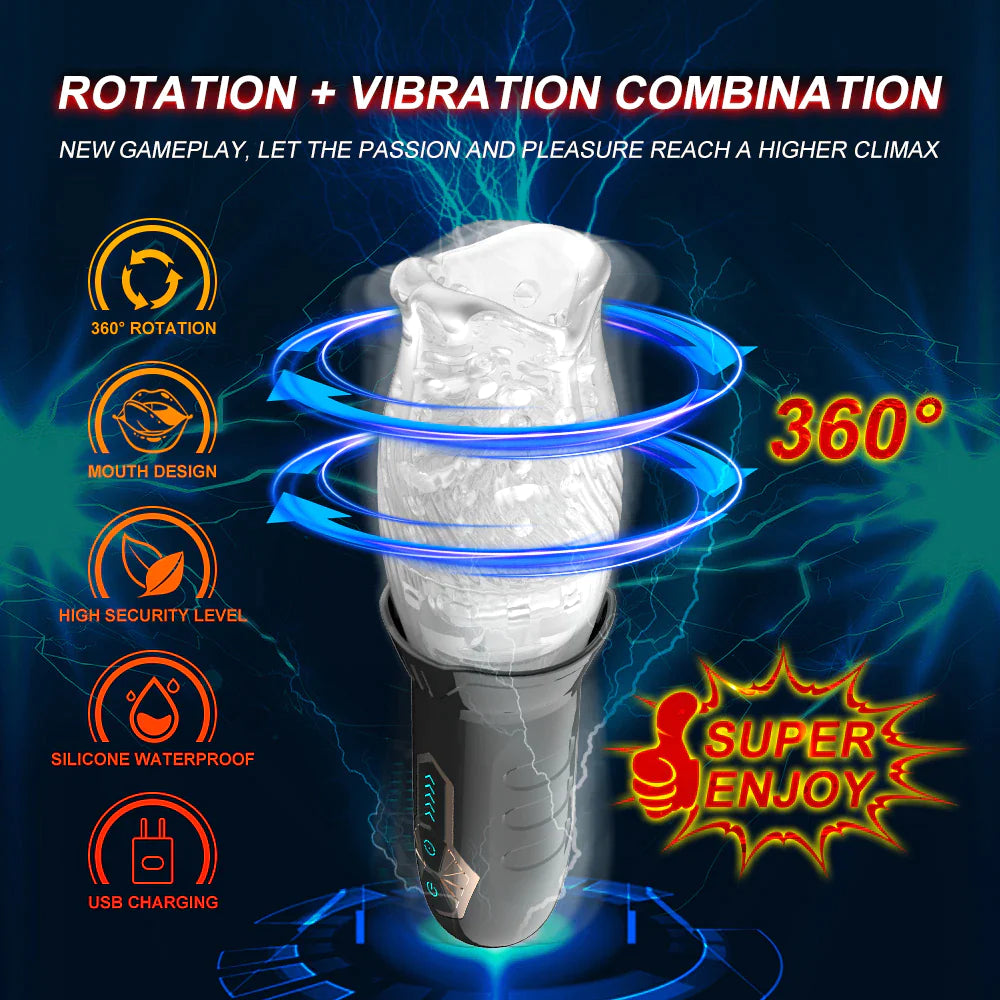 Stamina+ Rotating Stimulator Masturbator Cup For Men’s Performance Boost