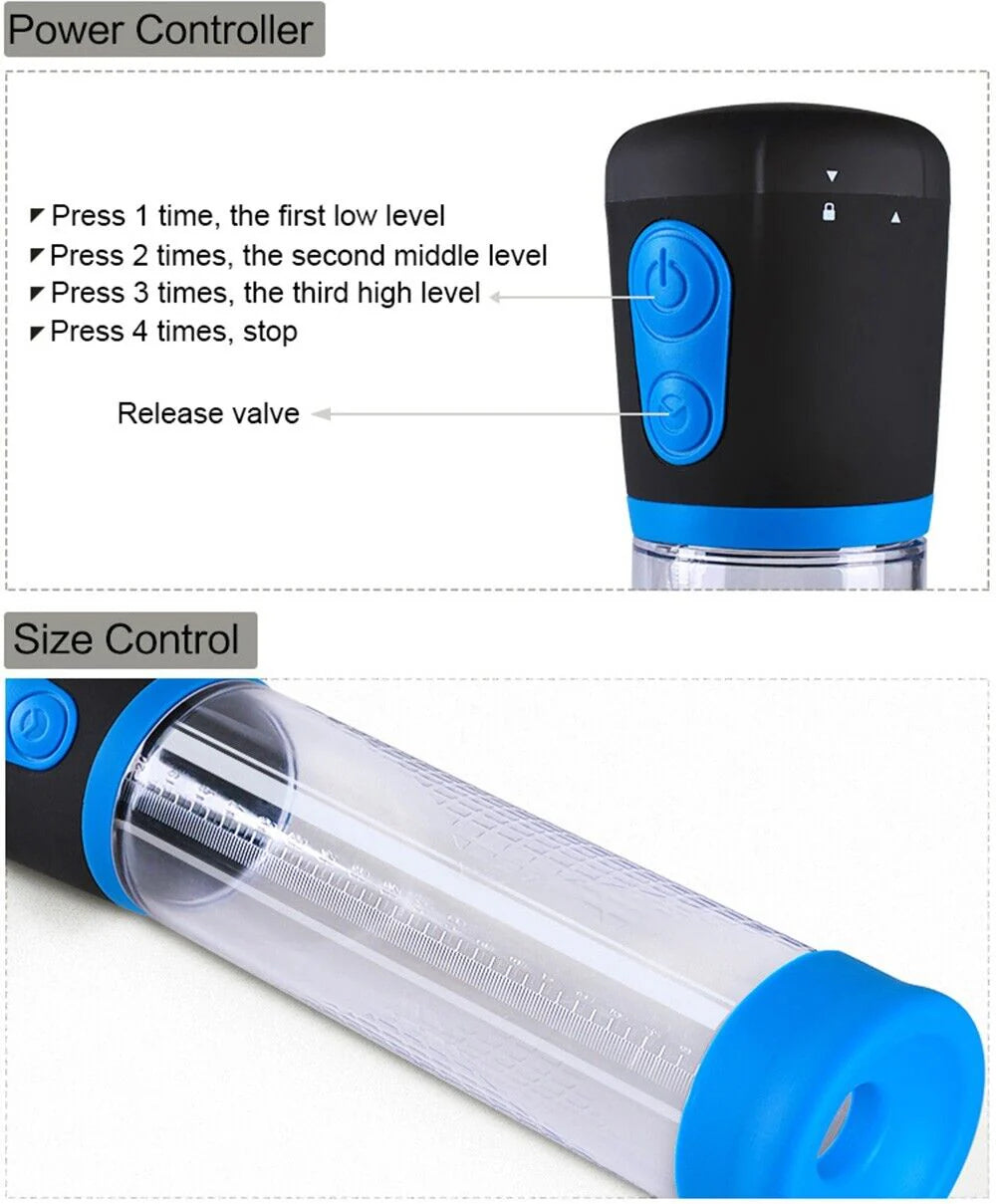 Vacuum Penis Pump for Male ED Enhancement Erectile Enlargement Penis Enlarger BG