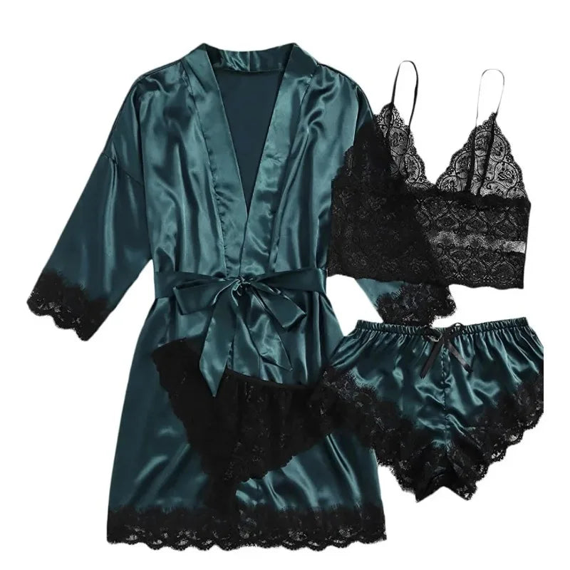 High-Quality Lace Camisole 4-Piece Set