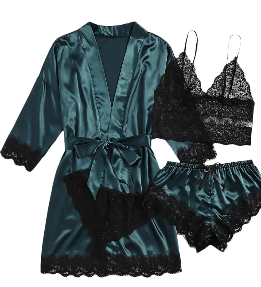 High-Quality Lace Camisole 4-Piece Set