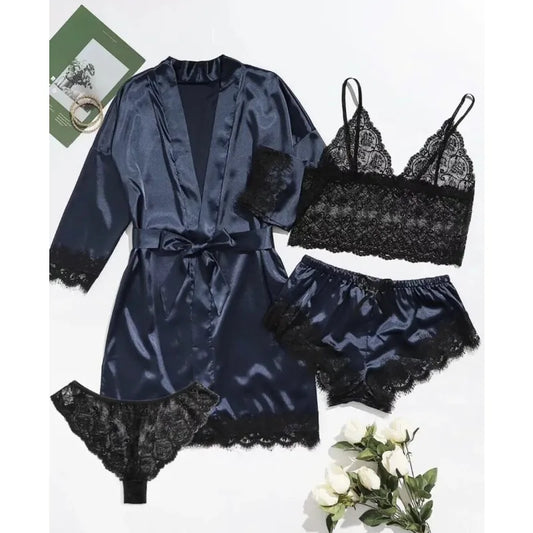 High-Quality Lace Camisole 4-Piece Set