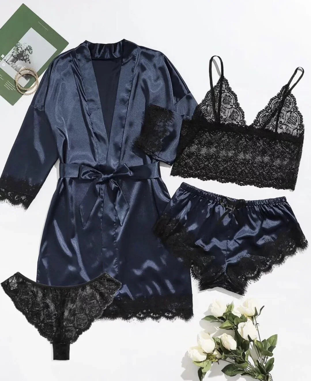 High-Quality Lace Camisole 4-Piece Set