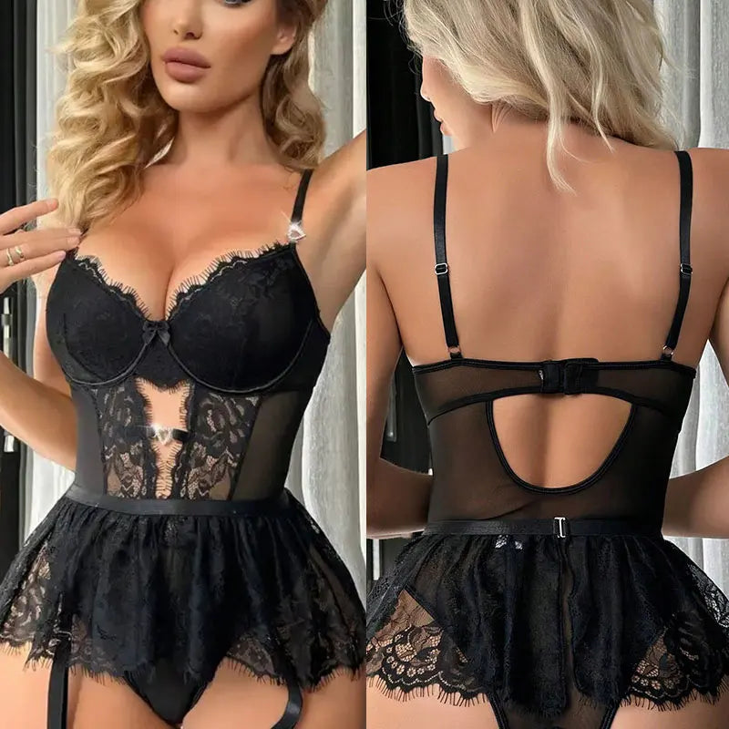 Lace Garter Outfit