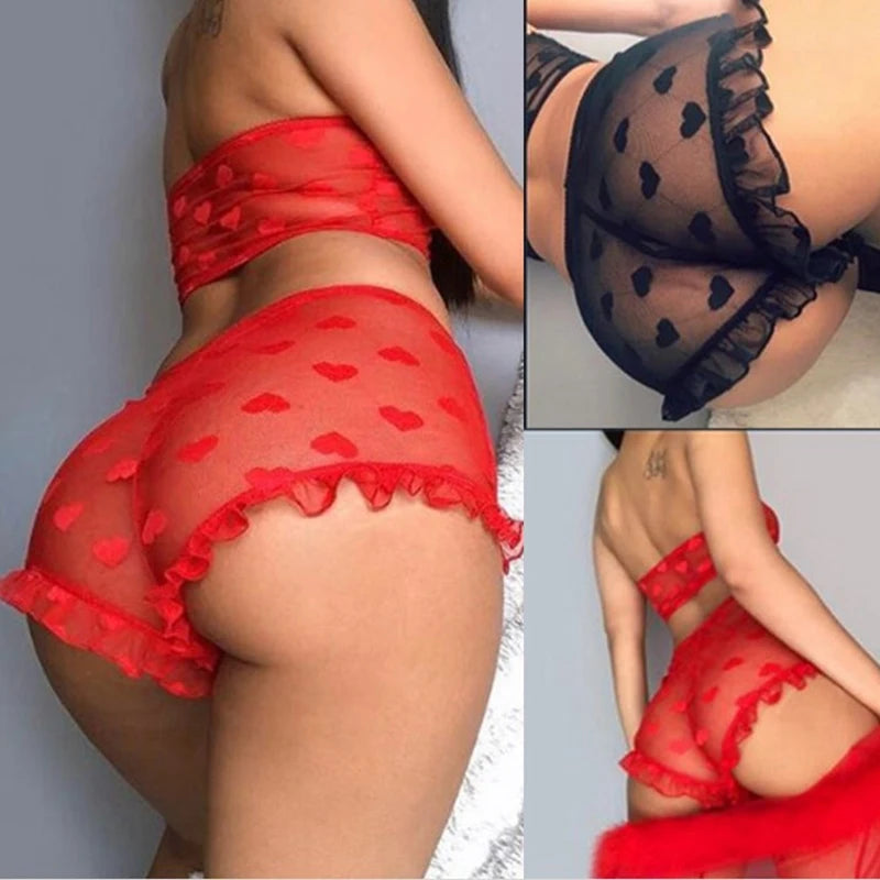 Babydoll High Waist Ruffle Panty Set 