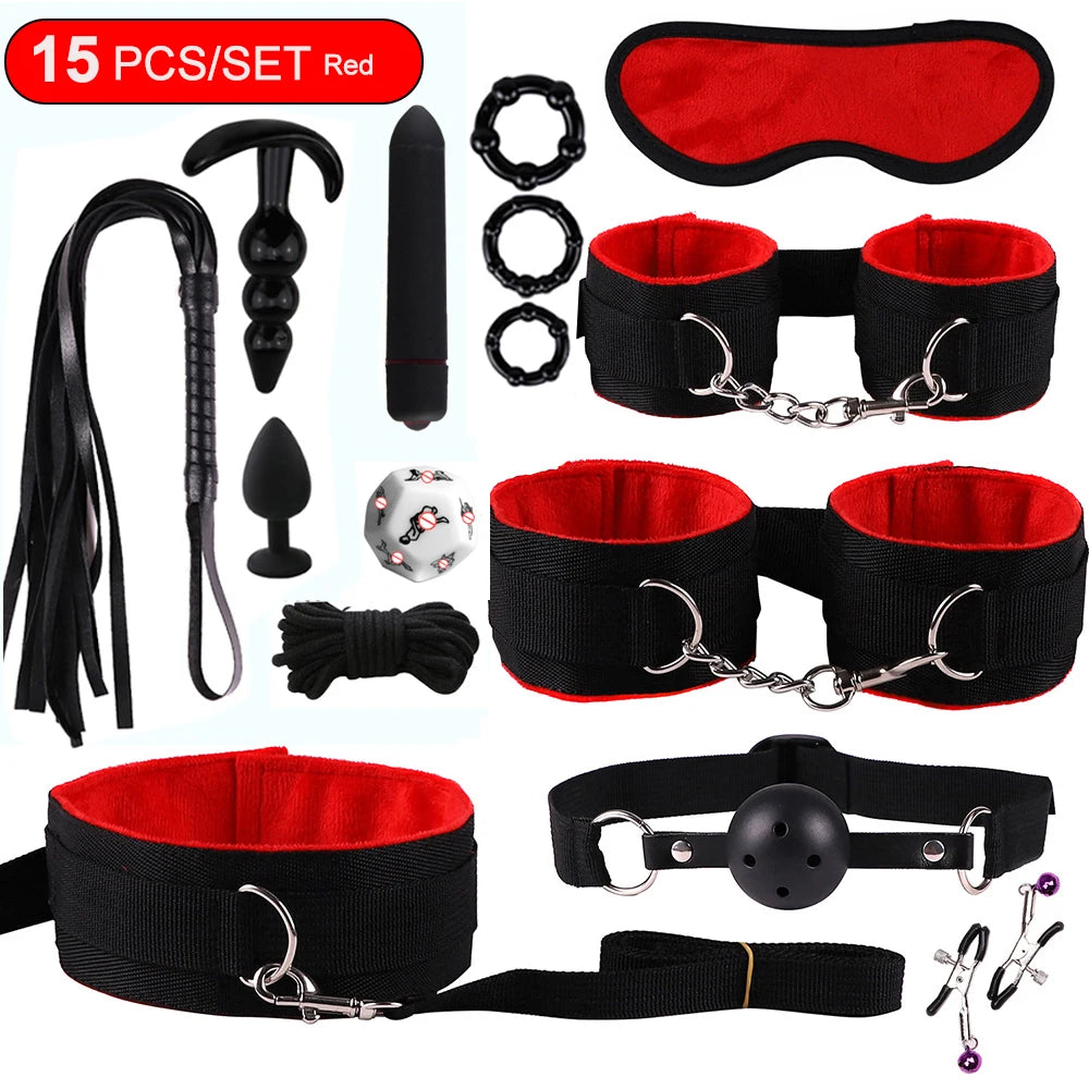 15 Piece BDSM Bondage Restraint Kit