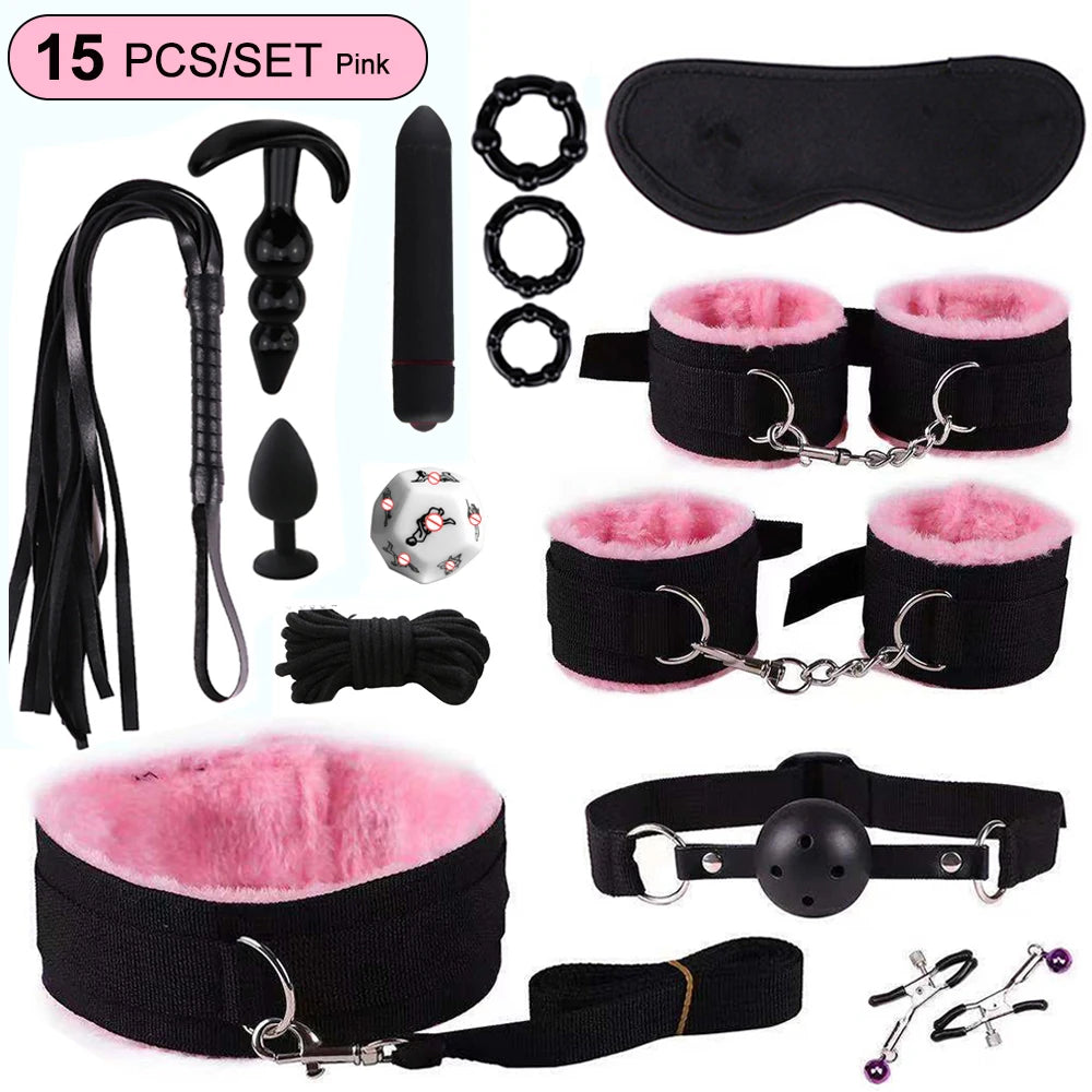 15 Piece BDSM Bondage Restraint Kit