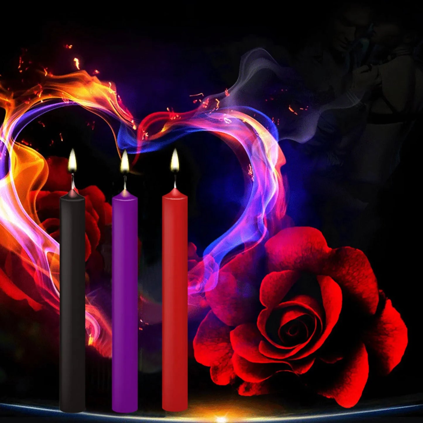 Ignite Your Passion: 3Pcs Low Temperature Romantic Candles for Couples - Perfect for Flirting and Relaxation
