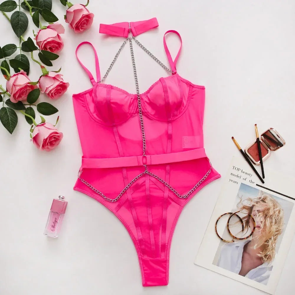 Halter Chain Bodysuit