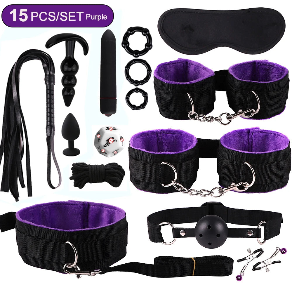 15 Piece BDSM Bondage Restraint Kit