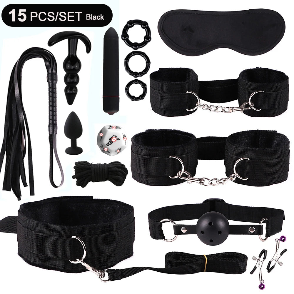15 Piece BDSM Bondage Restraint Kit