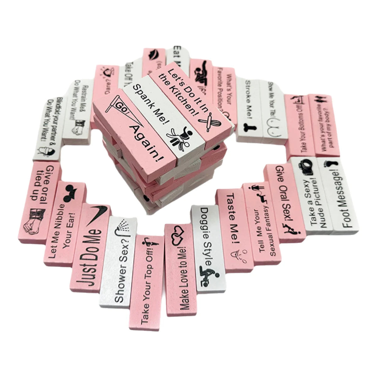 Naughty Tower - 48pcs Adult Stacking Game For Couples & Parties