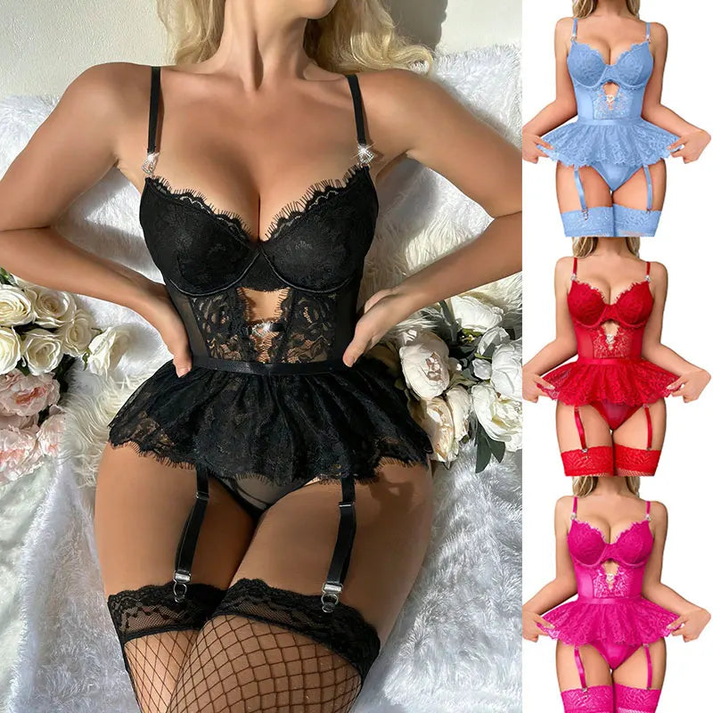 Lace Garter Outfit