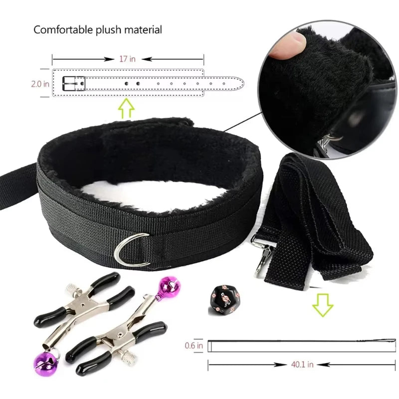 15pcs BDSM Bondage Restraint Kit
