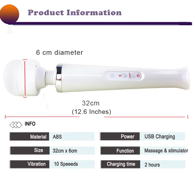 Magic Wand Vibrator – Powerful AV Stick for Clitoral & G-Spot Stimulation