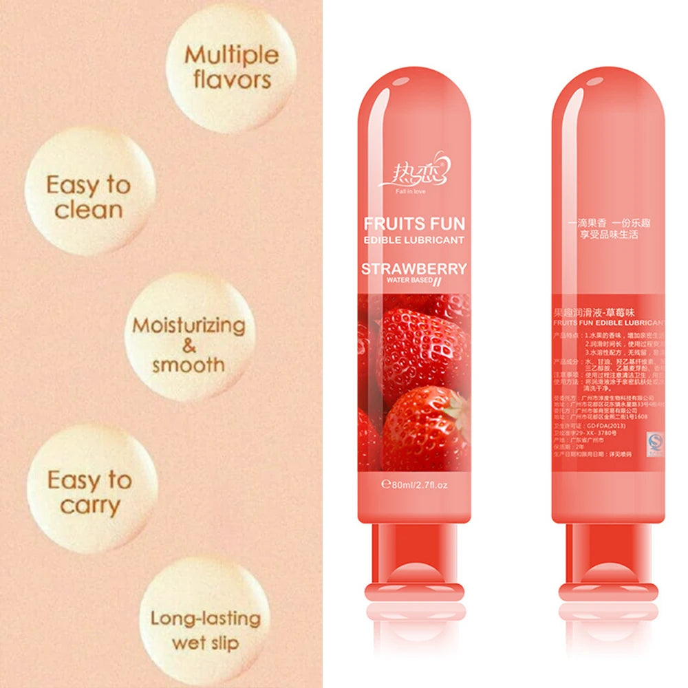 Smooth & Juicy – 80ml Flavored Lubricant for Sensual Massage & Toys