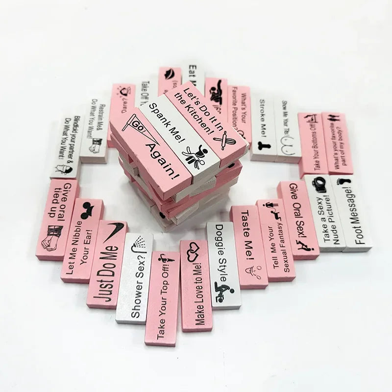 Naughty Tower – 48-Piece Adult Stacking Game for Couples & Parties