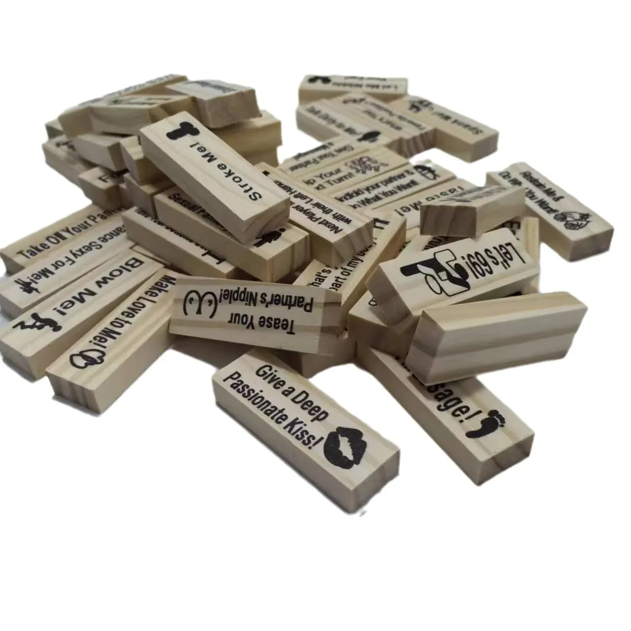 Naughty Tower – 48-Piece Adult Stacking Game for Couples & Parties